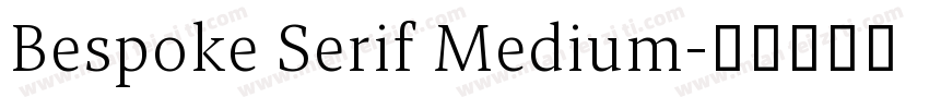 Bespoke Serif Medium字体转换